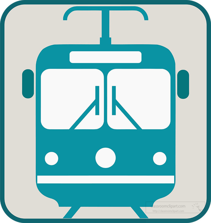 blue solid Tram icon