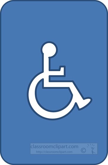 blue wheelchair access sign
