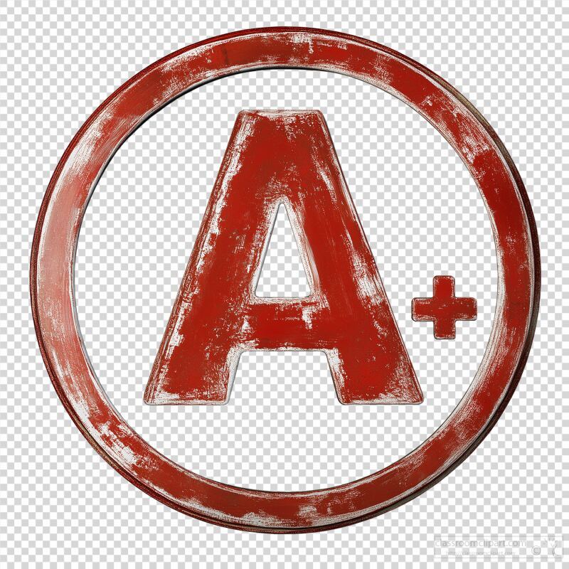 Bold Red Circle With A Plus Symbol for Grading Scale