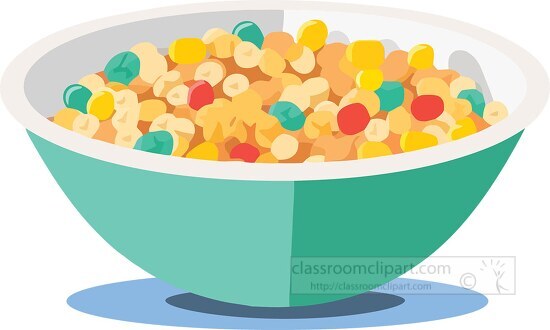 bowl of colorful cereal