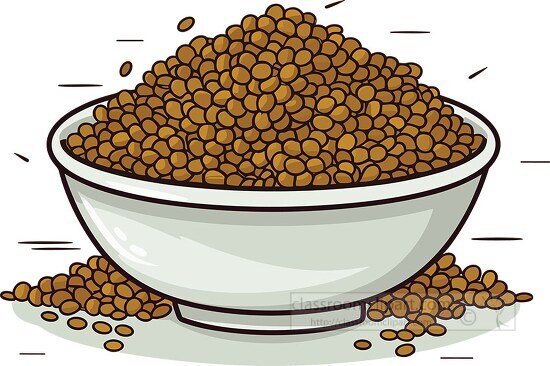 bowl of lentils clip art