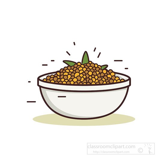 bowl of lentils with herbs