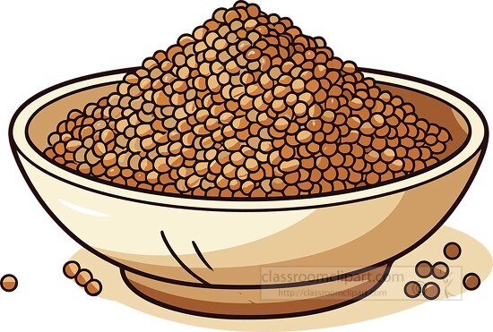 Nuts and Grains Clipart-bowl of quinoa clip art