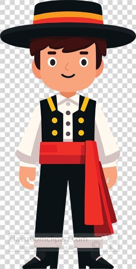 boy in Spanish national costume