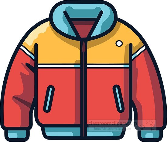 Download Stylish Colorful Puffer Jacket with Floral and Striped