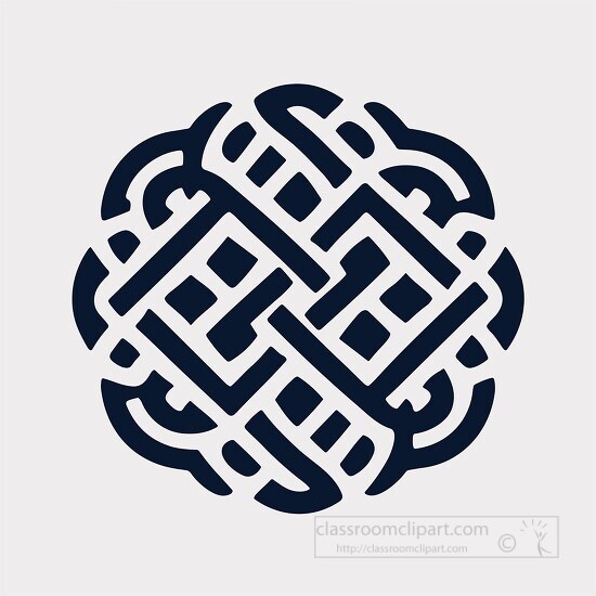 braided celtic geometric knot pattern