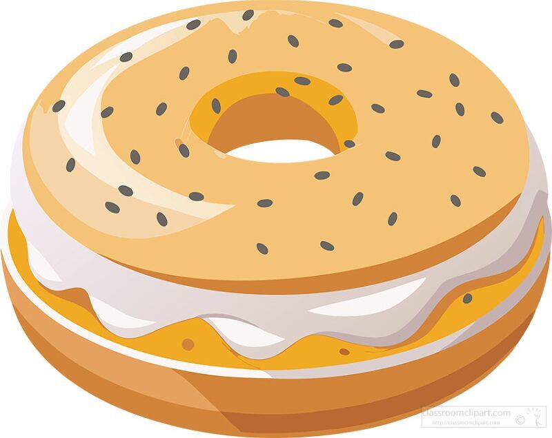 breakfast bagel with cream cheese1a