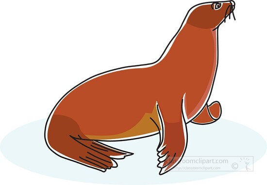 brown seal clipart