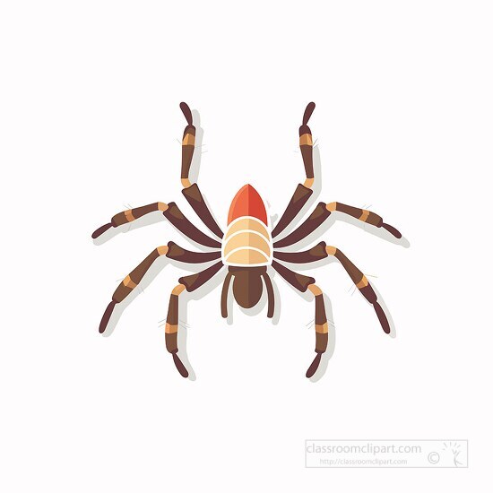 brown spider with fangs clip art