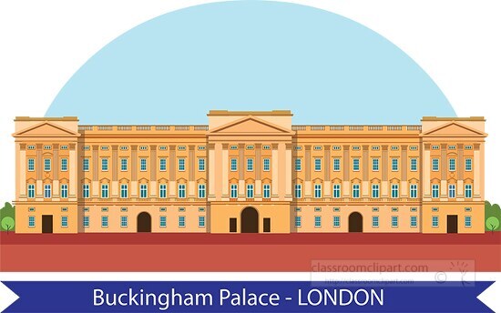 buckingham palace england clipart