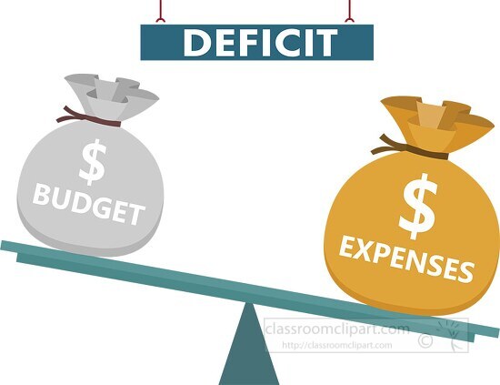 budget deficit clipart