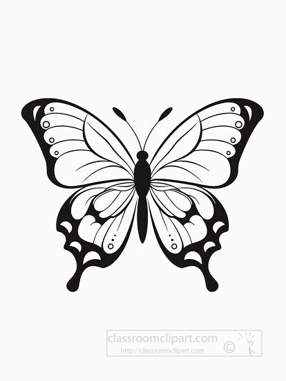 butterfly coloring printable clipart