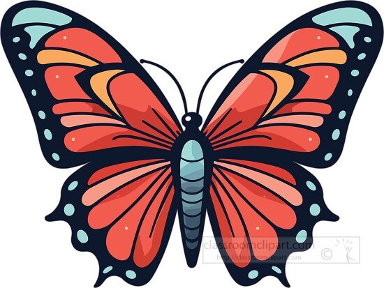 orange butterfly clip art