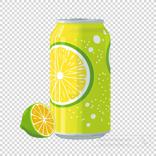 can of lemon drink 3d clay icon transparent png