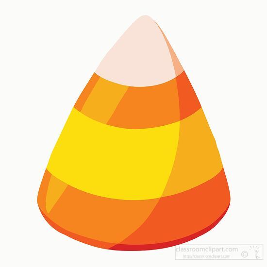 candy corn piece on a white background