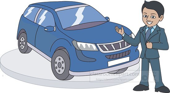 car salesman cartoon