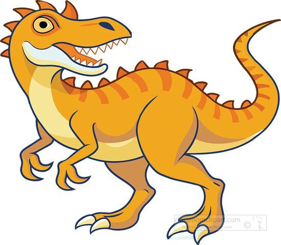 carnotaurus dinosoaur shows his yellow eyes clipart