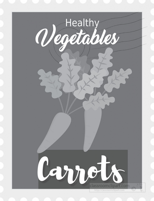 carrot stamp style healthy vegetable