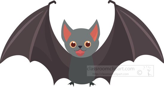 cartoon bat with big eyes and pink tongue