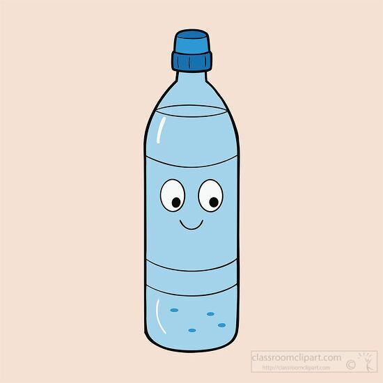 cartoon blue water bottle