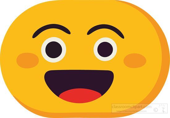 cartoon emoji shows surprise with wide eyes