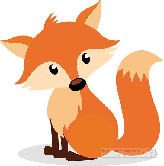 cartoon of a cute fox