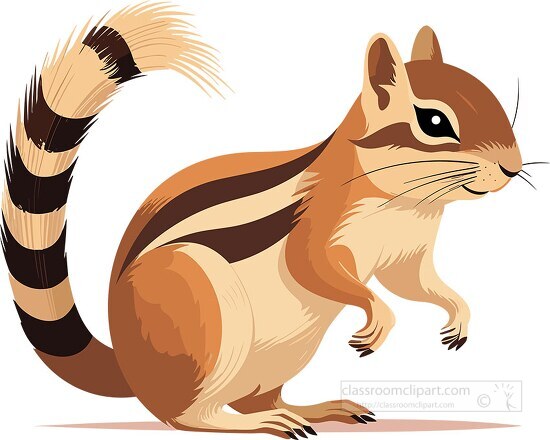 cartoon picture of a chipmunk standing on its hind legs