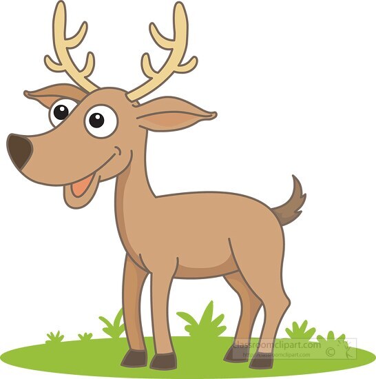 cartoon style raindeer clipart