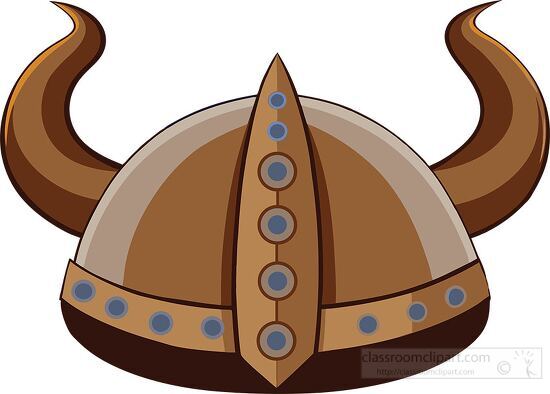 cartoon Viking helmet with large curved horns