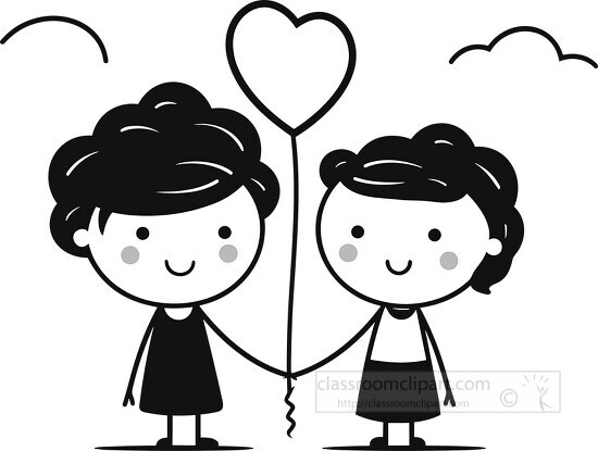 Black White Outline Clipart-cartoon-simple-love-2-black-outline