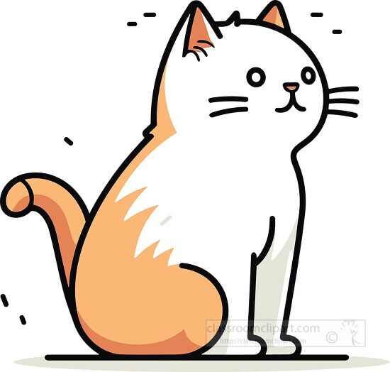 Cat Clipart-icon style cat simple drawing