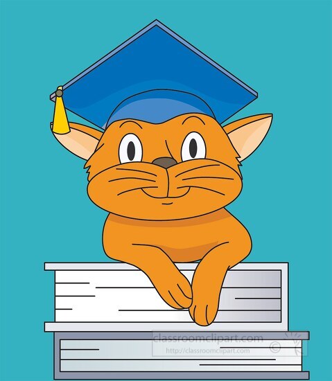 orange graduation cap clip art