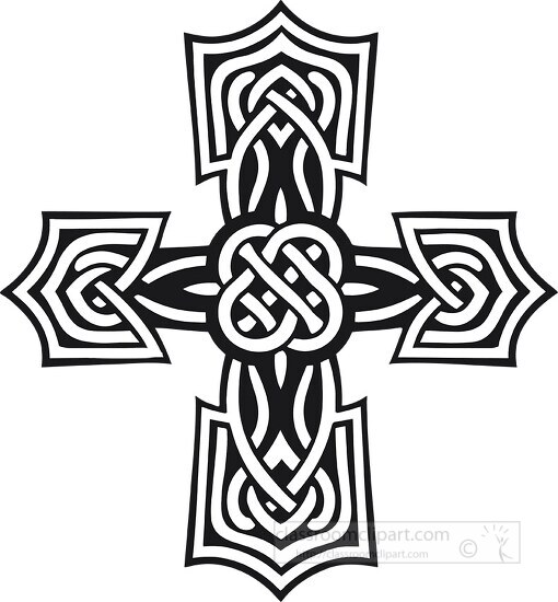 celtic cross knot design with black bold lines