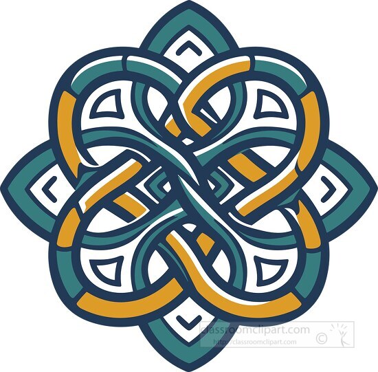 Celtic Clipart-celtic design symbol flower pattern