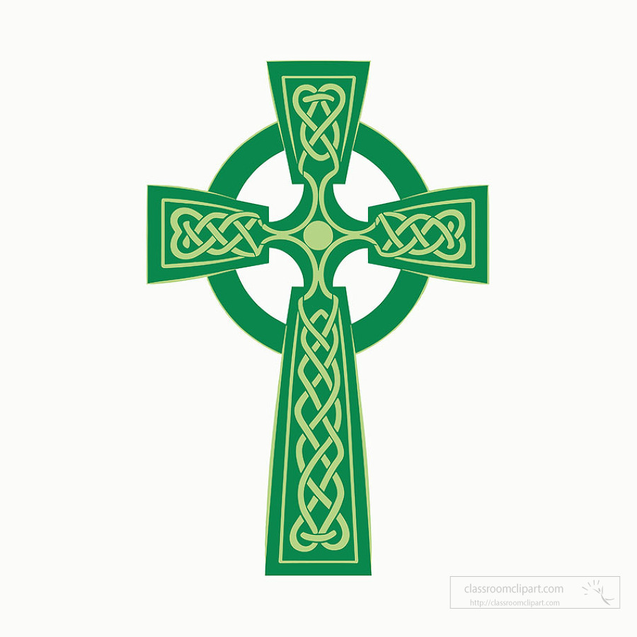 celtic knot design of a saint patricks day cross