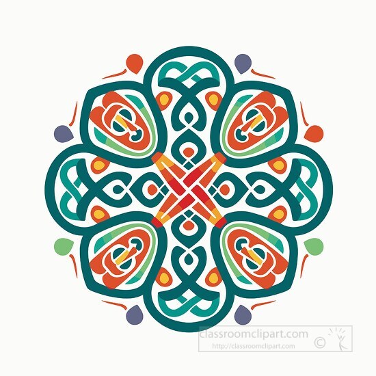 celtic knot design represents eternity clip art
