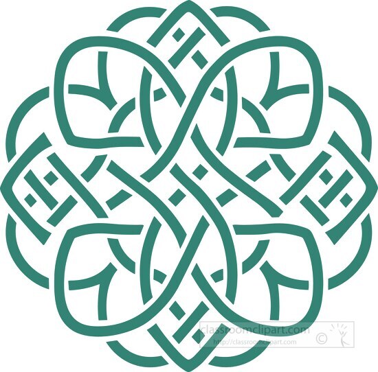 celtic knot pattern green infinity pattern