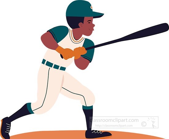 character of a baseball batter in mid swing