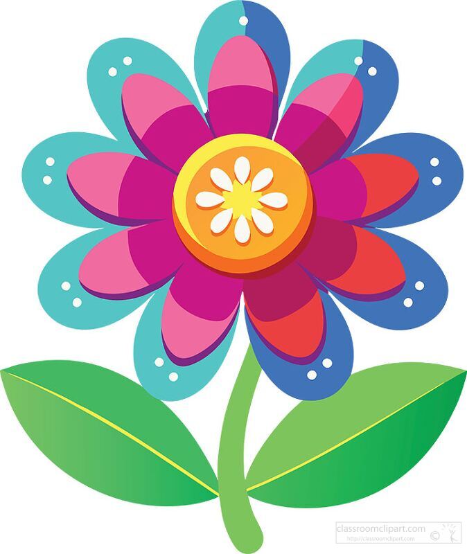 cheerful flower with detailed petals and lush green leaves in a 