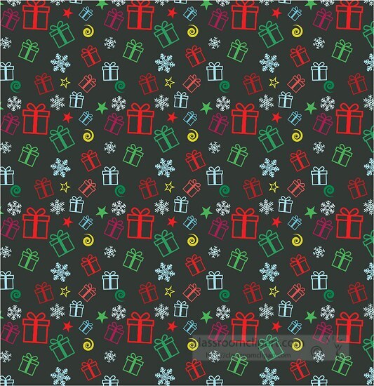 christmas gifts gray background pattern clipart