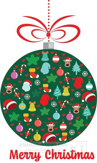 christmas ornament with icons clipart 3