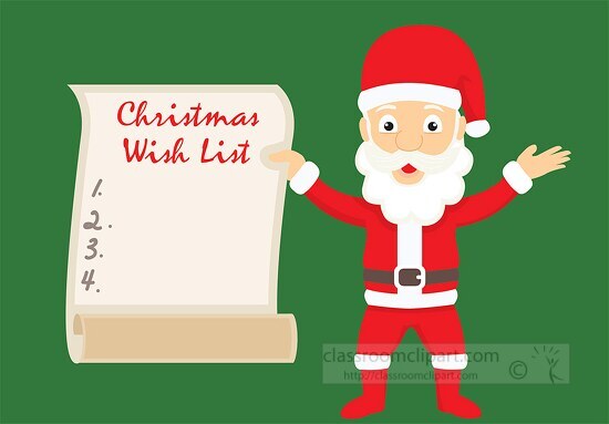 Christmas Clipart-christmas wish list 2b