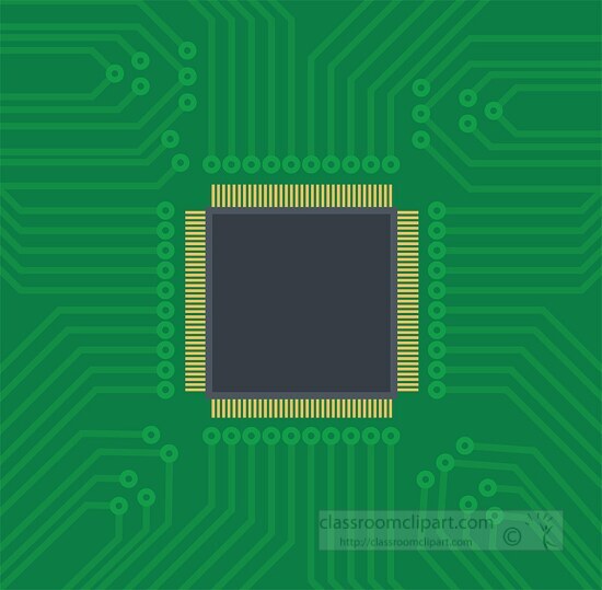 circuit board to connect electronic components clipart