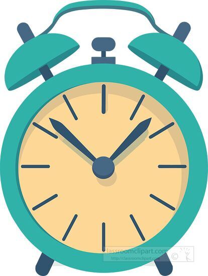 classic alarm clock on a light background clipart