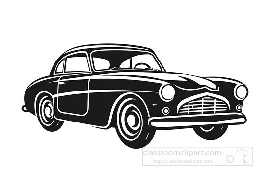 Cars Outline Clipart-Classic Car silhouette sports car