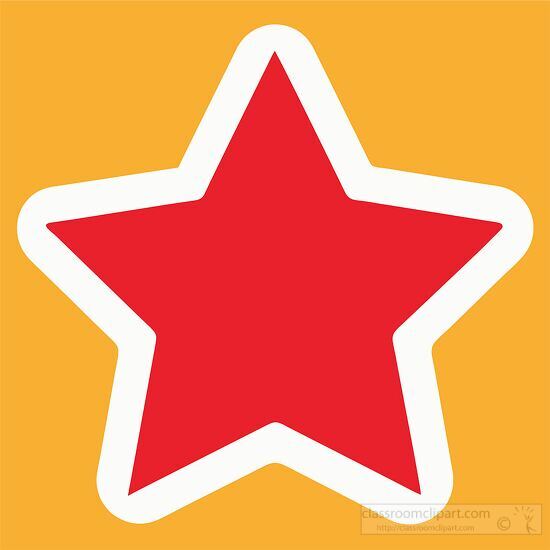 classic red star with a white border