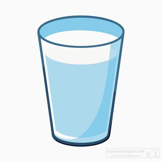 Clear Glass of Fresh Water in a blue glass