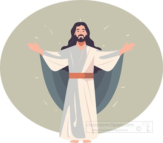 clipart depicting jesus christs loving gesture
