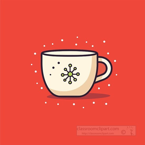 coffee mug on a red background