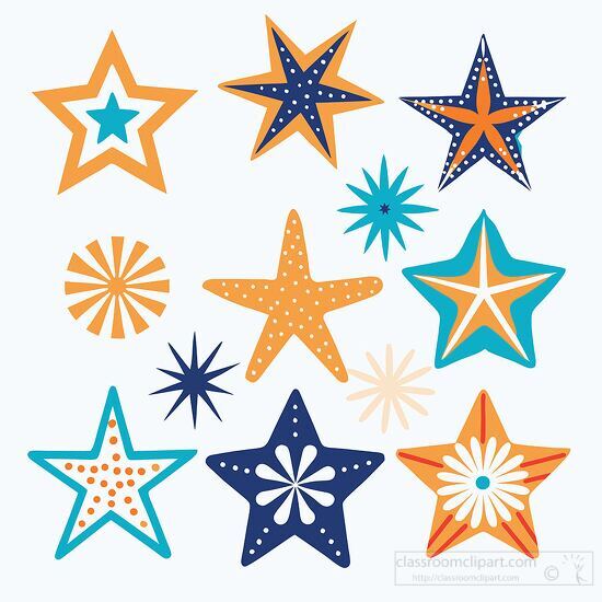 collection of bright stars with various pattern